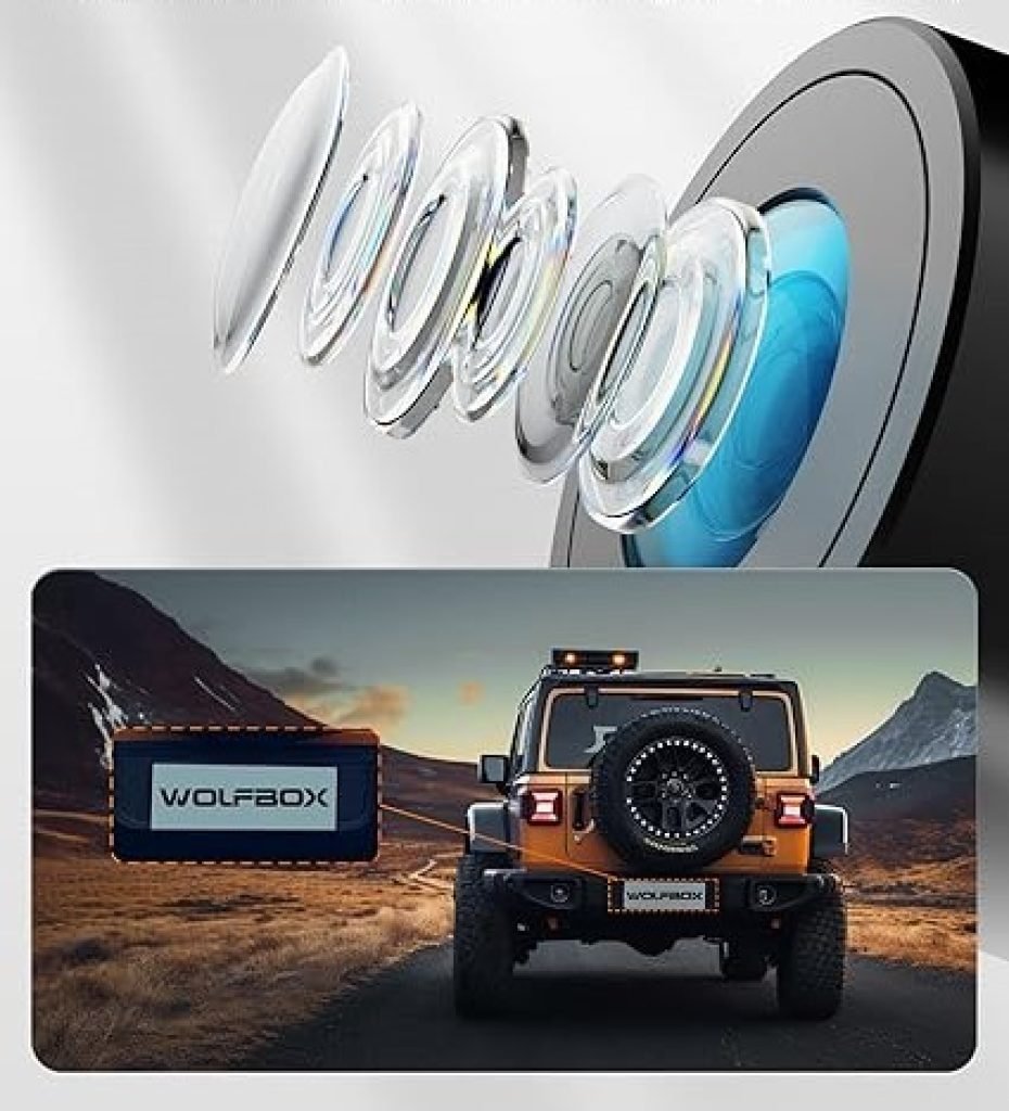 La WOLFBOX G900 a une très bonne vision nocturne grâce à sa technologie Dual WDR.