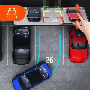 Les lignes de stationnement s'ajuste de différentes hauteurs.